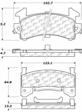 Centric C-Tek Ceramic Brake Pads with Shims 103.01540                                     - 103.01540 - Image 3