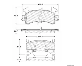 Centric C-Tek Ceramic Brake Pads with Shims 103.01540