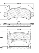 Centric C-Tek Ceramic Brake Pads with Shims 103.01540                                     - 103.01540 - Image 3