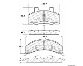 Centric C-Tek Ceramic Brake Pads with Shims 103.02150