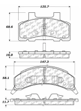 Centric C-Tek Ceramic Brake Pads with Shims 103.02150                                     - 103.02150 - Image 3