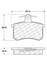 Centric C-Tek Ceramic Brake Pads with Shims 103.02280                                     - 103.02280 - Image 2