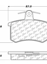 Centric C-Tek Ceramic Brake Pads with Shims 103.02280                                     - 103.02280 - Image 3