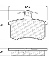 Centric C-Tek Ceramic Brake Pads with Shims 103.02280                                     - 103.02280 - Image 3