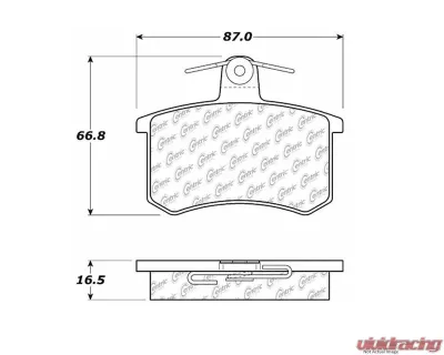 Centric C-Tek Ceramic Brake Pads with Shims 103.02280 - 103.02280