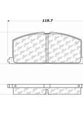 Centric C-Tek Ceramic Brake Pads with Shims 103.02420                                     - 103.02420 - Image 2