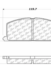 Centric C-Tek Ceramic Brake Pads with Shims 103.02420                                     - 103.02420 - Image 3