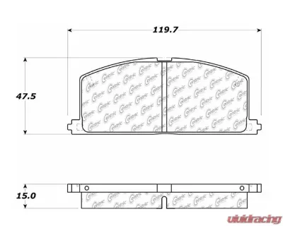 Centric C-Tek Ceramic Brake Pads with Shims 103.02420 - 103.02420