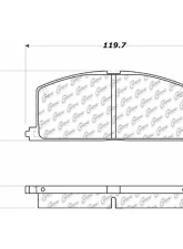 Centric C-Tek Ceramic Brake Pads with Shims 103.02420                                     - 103.02420 - Image 3