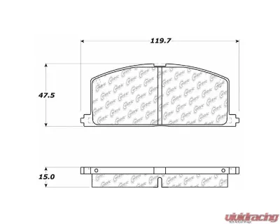 Centric C-Tek Ceramic Brake Pads with Shims 103.02420 - 103.02420