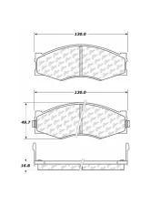 Centric C-Tek Ceramic Brake Pads with Shims 103.02660                                     - 103.02660 - Image 2