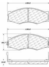 Centric C-Tek Ceramic Brake Pads with Shims 103.02660                                     - 103.02660 - Image 3