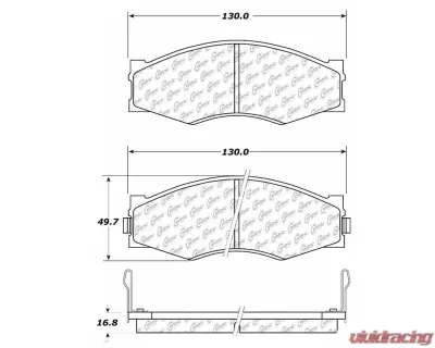 Centric C-Tek Ceramic Brake Pads with Shims 103.02660 - 103.02660