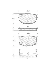 Centric C-Tek Ceramic Brake Pads with Shims 103.02720                                     - 103.02720 - Image 2