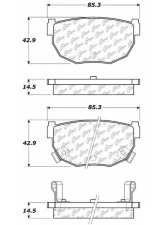 Centric C-Tek Ceramic Brake Pads with Shims 103.02720                                     - 103.02720 - Image 3