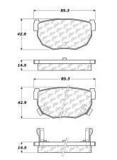 Centric C-Tek Ceramic Brake Pads with Shims 103.02720                                     - 103.02720 - Image 3