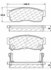 Centric C-Tek Ceramic Brake Pads with Shims 103.02750                                     - 103.02750 - Image 3
