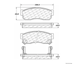Centric C-Tek Ceramic Brake Pads with Shims 103.02750