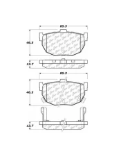Centric C-Tek Ceramic Brake Pads with Shims 103.03230                                     - 103.03230 - Image 2