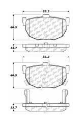 Centric C-Tek Ceramic Brake Pads with Shims 103.03230                                     - 103.03230 - Image 3