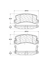 Centric C-Tek Ceramic Brake Pads with Shims 103.03250                                     - 103.03250 - Image 2