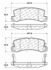 Centric C-Tek Ceramic Brake Pads with Shims 103.03250                                     - 103.03250 - Image 3