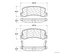 Centric C-Tek Ceramic Brake Pads with Shims 103.03250