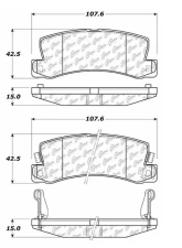 Centric C-Tek Ceramic Brake Pads with Shims 103.03250                                     - 103.03250 - Image 3