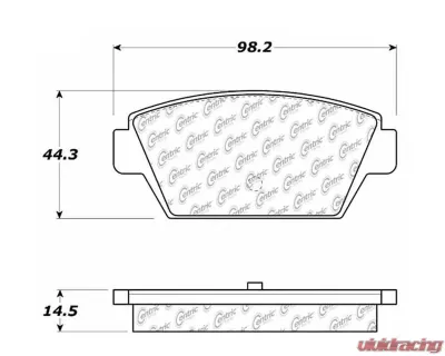 Centric C-Tek Ceramic Brake Pads with Shims 103.03290 - 103.03290