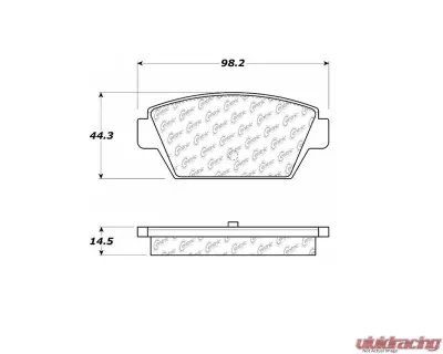 Centric C-Tek Ceramic Brake Pads with Shims 103.03290 - 103.03290