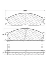 Centric C-Tek Ceramic Brake Pads with Shims 103.03330                                     - 103.03330 - Image 2