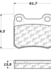 Centric C-Tek Ceramic Brake Pads with Shims 103.03350                                     - 103.03350 - Image 3