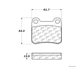 Centric C-Tek Ceramic Brake Pads with Shims 103.03350