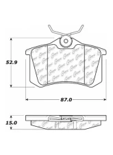 Centric C-Tek Ceramic Brake Pads with Shims 103.03400                                     - 103.03400 - Image 2