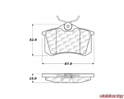 Centric C-Tek Ceramic Brake Pads with Shims 103.03400 - 103.03400