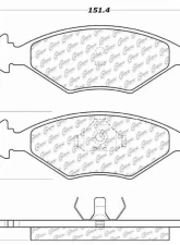 Centric C-Tek Ceramic Brake Pads with Shims 103.03501                                     - 103.03501 - Image 3
