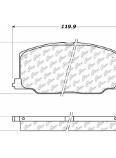 Centric C-Tek Ceramic Brake Pads with Shims 103.03560                                     - 103.03560 - Image 2