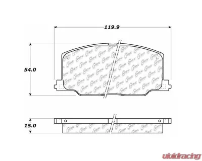 Centric C-Tek Ceramic Brake Pads with Shims 103.03560 - 103.03560