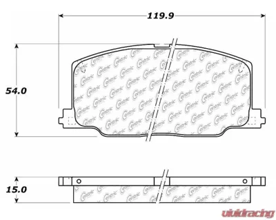 Centric C-Tek Ceramic Brake Pads with Shims 103.03560 - 103.03560