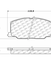 Centric C-Tek Ceramic Brake Pads with Shims 103.03560                                     - 103.03560 - Image 3