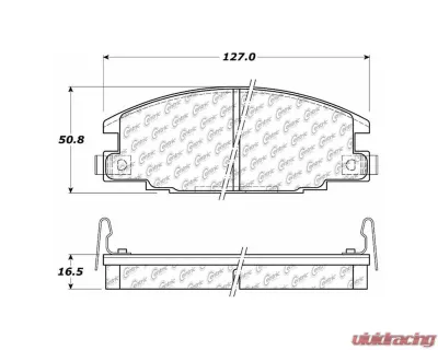 Centric C-Tek Ceramic Brake Pads with Shims 103.03630 - 103.03630