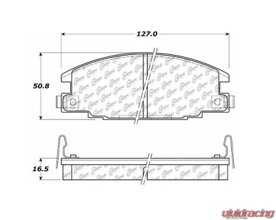 Centric C-Tek Ceramic Brake Pads with Shims 103.03630 - 103.03630