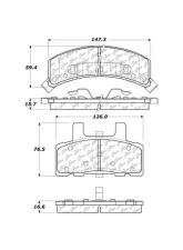 Centric C-Tek Ceramic Brake Pads with Shims 103.03690                                     - 103.03690 - Image 2