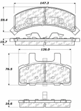 Centric C-Tek Ceramic Brake Pads with Shims 103.03690                                     - 103.03690 - Image 3