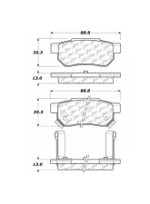Centric C-Tek Ceramic Brake Pads with Shims 103.03740                                     - 103.03740 - Image 2