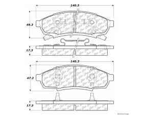 Centric C-Tek Ceramic Brake Pads with Shims 103.03760