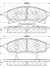 Centric C-Tek Ceramic Brake Pads with Shims 103.03760                                     - 103.03760 - Image 3