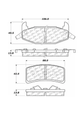 Centric C-Tek Ceramic Brake Pads with Shims 103.03770                                     - 103.03770 - Image 2