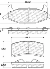 Centric C-Tek Ceramic Brake Pads with Shims 103.03770                                     - 103.03770 - Image 3