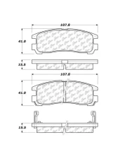 Centric C-Tek Ceramic Brake Pads with Shims 103.03830                                     - 103.03830 - Image 2